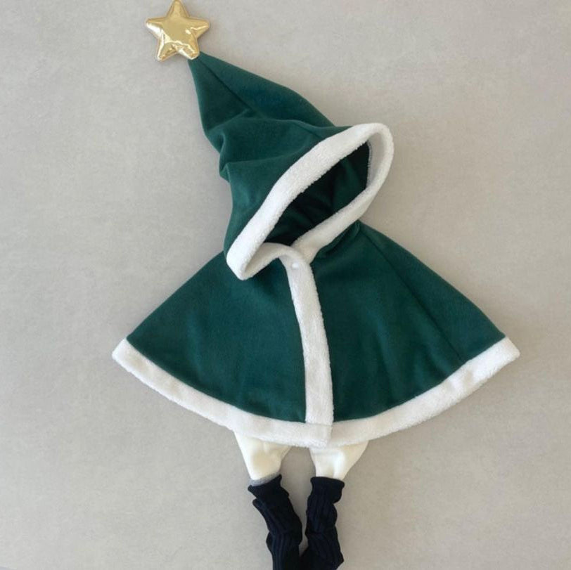 【73-100】クリスマスデザインポンチョ