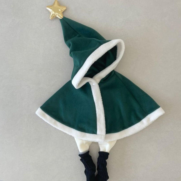 【73-100】クリスマスデザインポンチョ