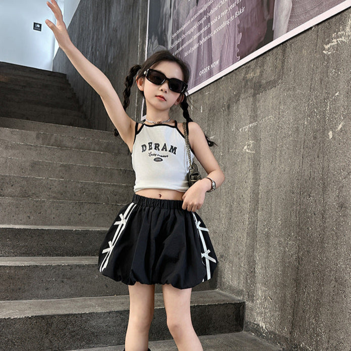【120-150】サイドリボンバルーンショートパンツ