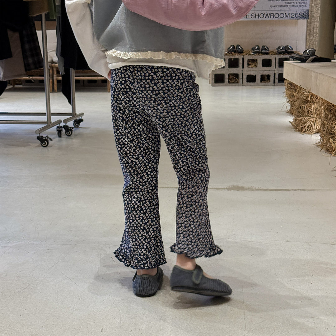 【80-130】フリルヘムロングパンツ