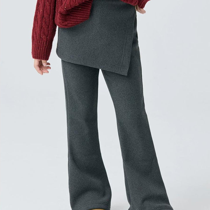 【110-150】レイヤード風フレアパンツ