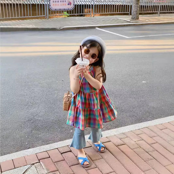 【80-140】9分丈フレアパンツ