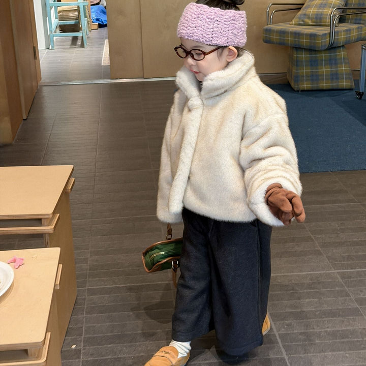 【90-140】スタンドカラーフェイクファージャケット