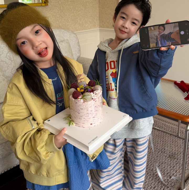 【100-150】ワンポイントプリントジャケット