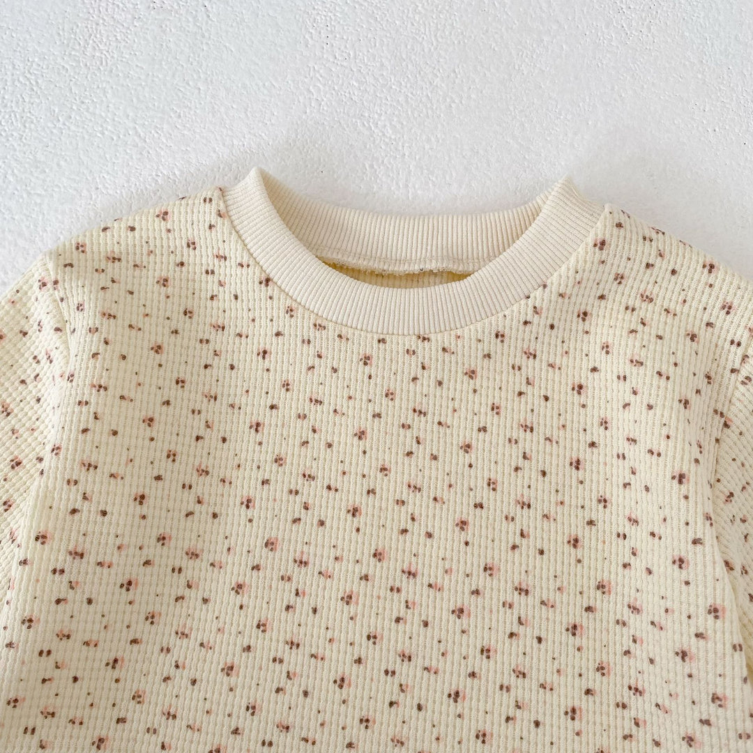 【73-110】レースヘムワッフルセットアップ