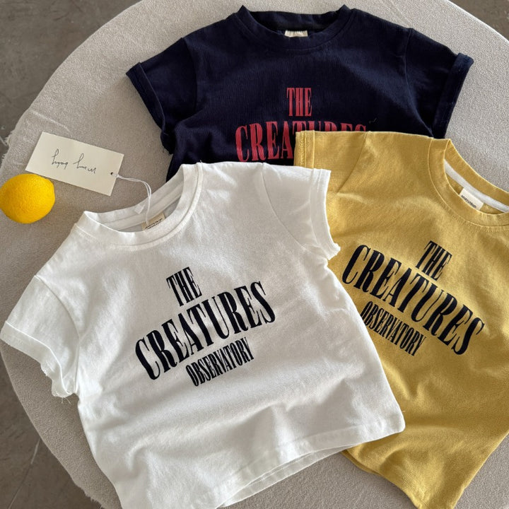 【90-140】英字ロゴデザインTシャツ