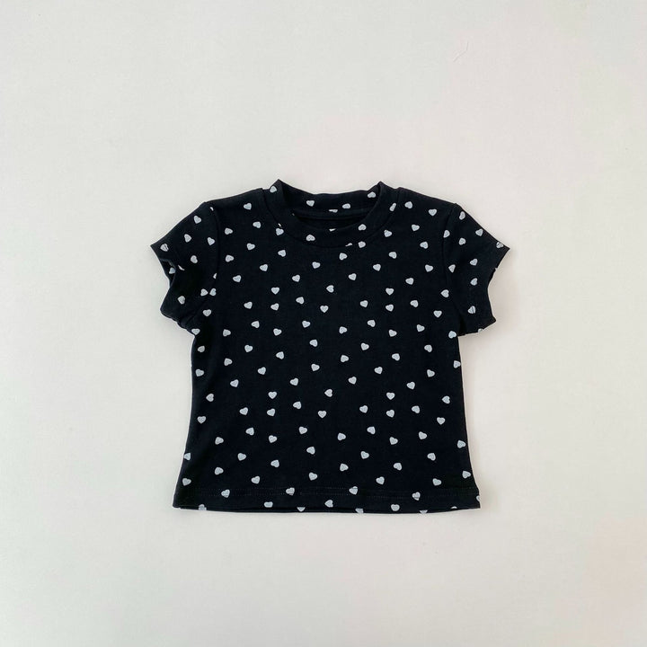 【73-130】ハート柄ベーシックTシャツ