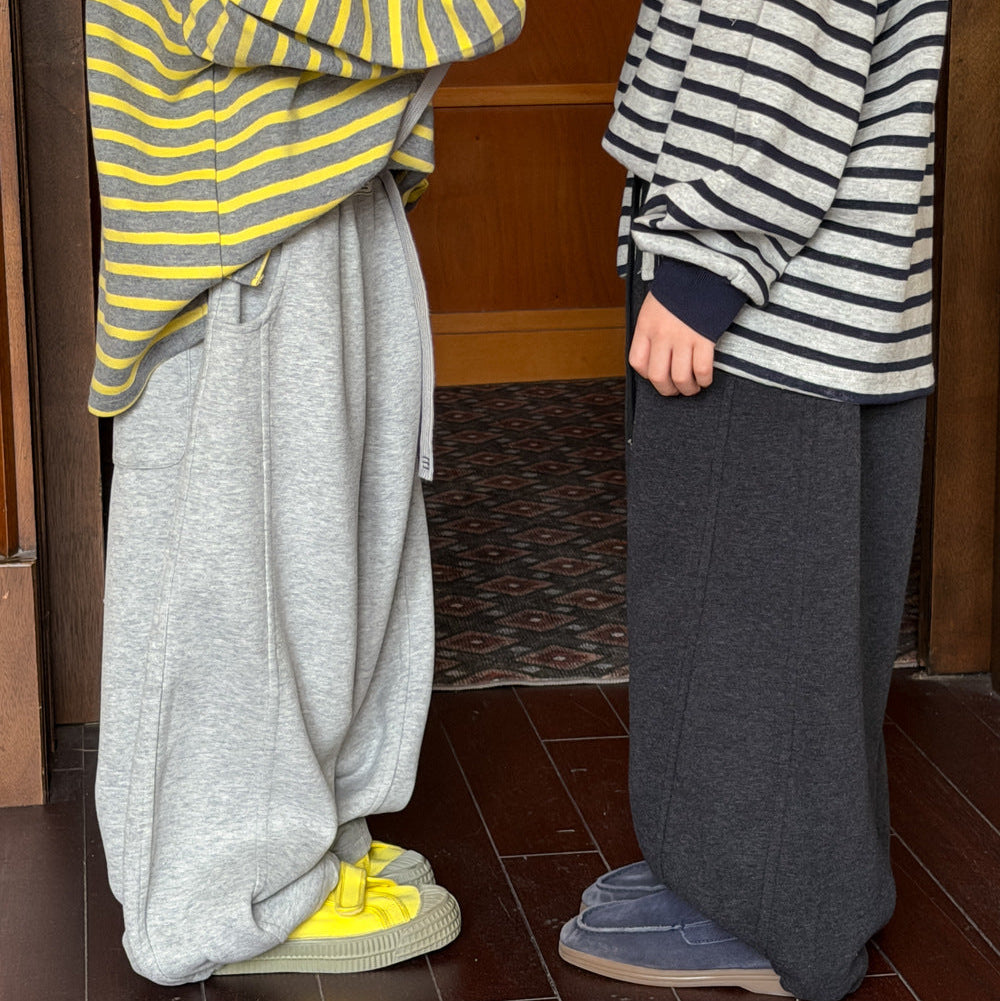 【100-150】カジュアルルーズワイドパンツ