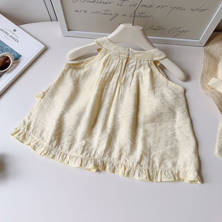 【90-140】フリルデザインホルターネックセットアップ