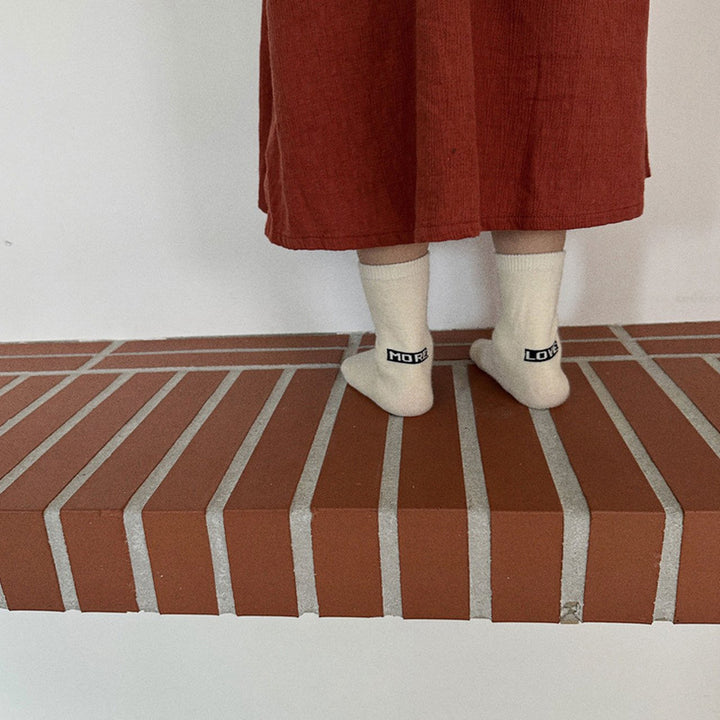 【S-L】バックロゴデザインソックス