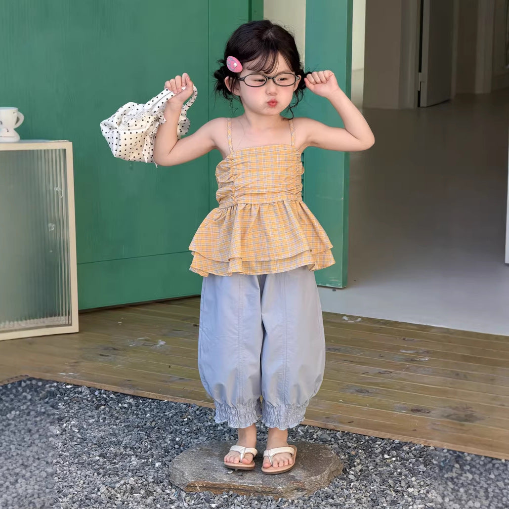 【90-140】フリルヘムバックデザインキャミソール