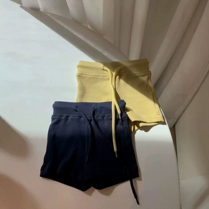 【90-150】シンプルタイトショートパンツ