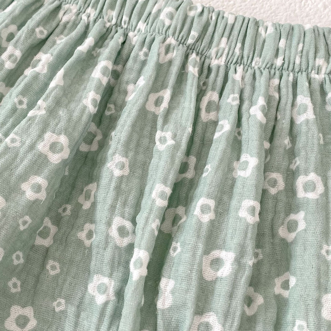 【73-110】花柄カシュクールトップス×ブルマセット