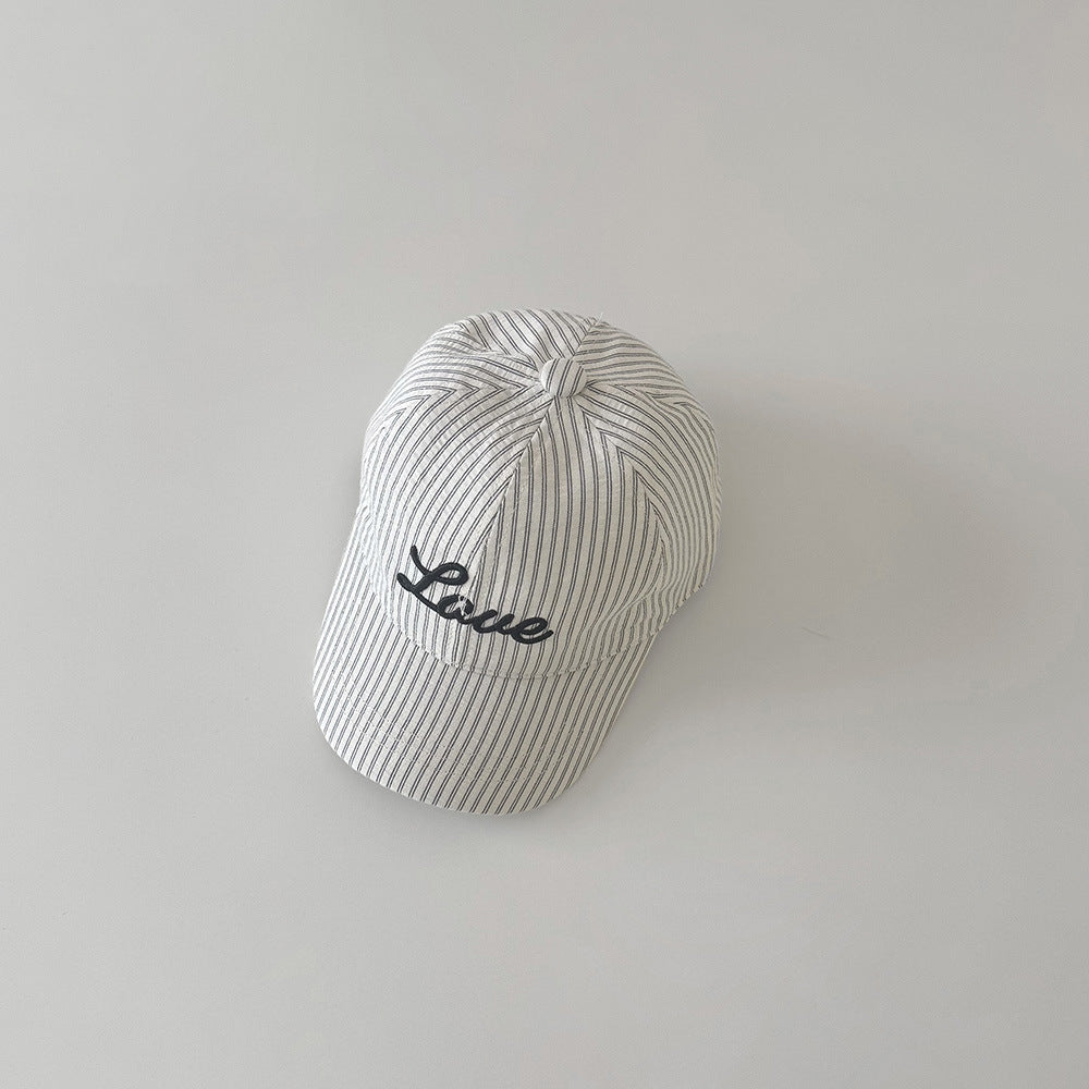 【46-48cm】Loveストライプデザインキャップ