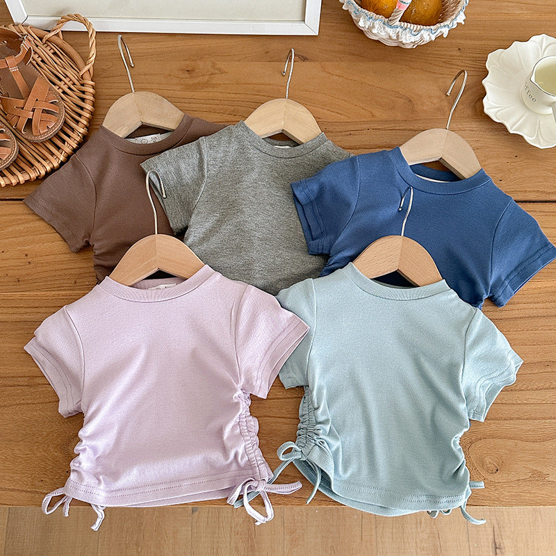 【90-140】ウエストシャーリングTシャツ×フレアパンツセット