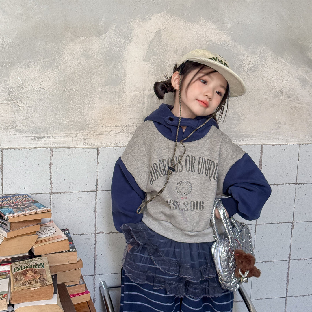 【80-130】ロゴプリントフーディートレーナー