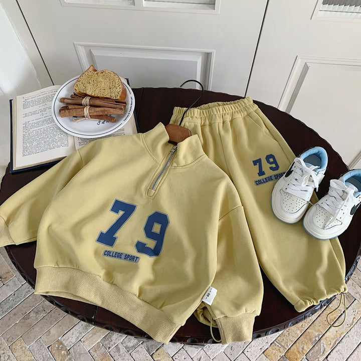 【90-140】ハーフジップリラックスセットアップ