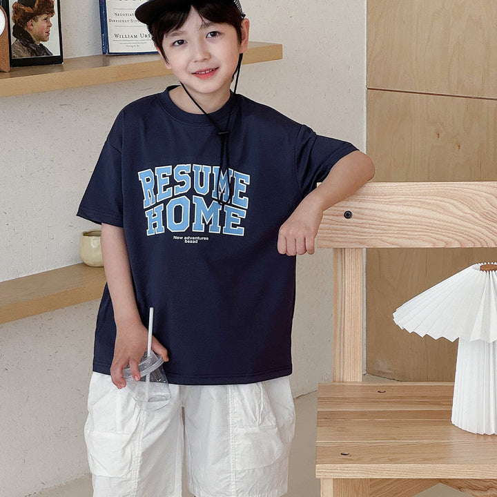【90-150】ロゴデザインTシャツ