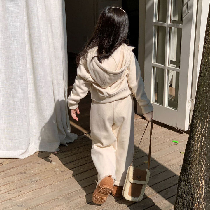 【90-140】フード付きあったかセットアップ