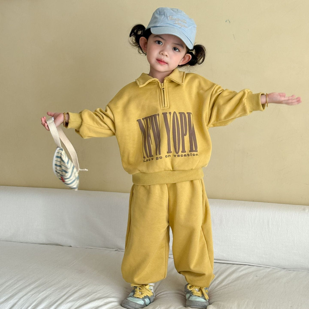 【80-150】NEW YORKハーフジップセットアップ