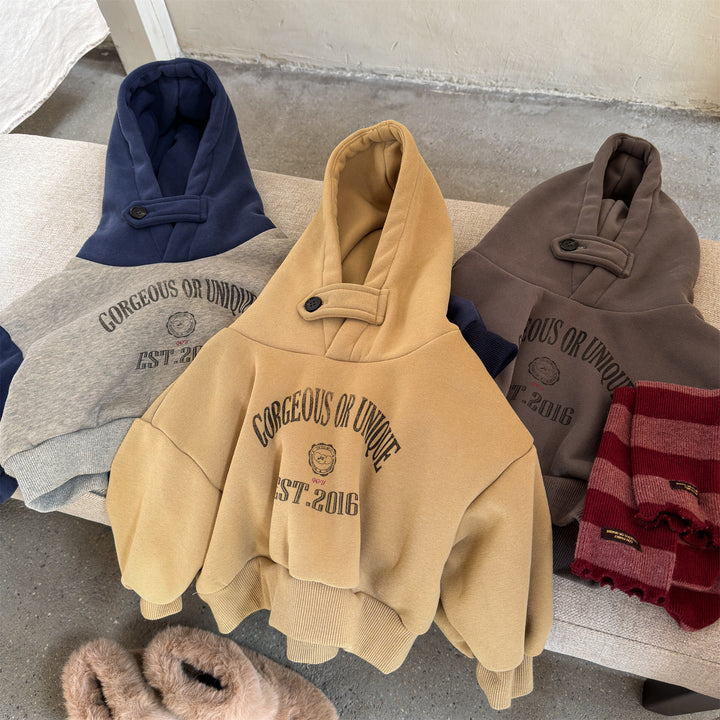 【80-130】ロゴプリントフーディートレーナー