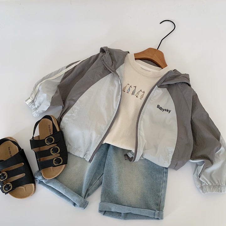 【90-140】カジュアルフーディーブルゾン