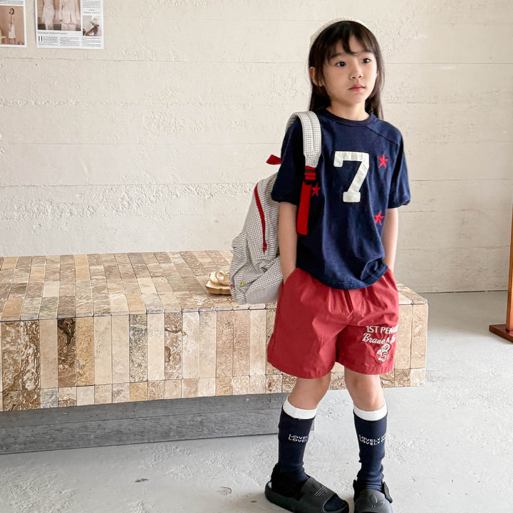 【80-130】ロゴデザインショートパンツ