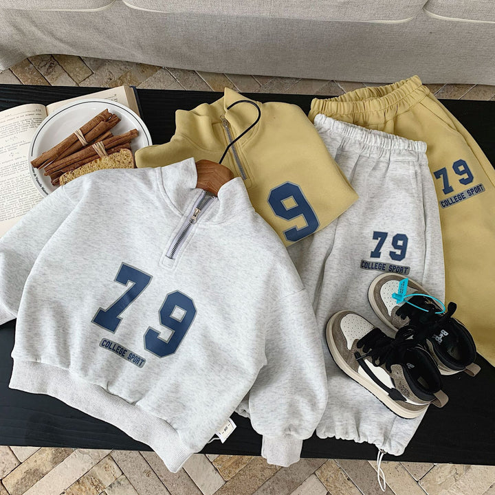 【90-140】ハーフジップリラックスセットアップ