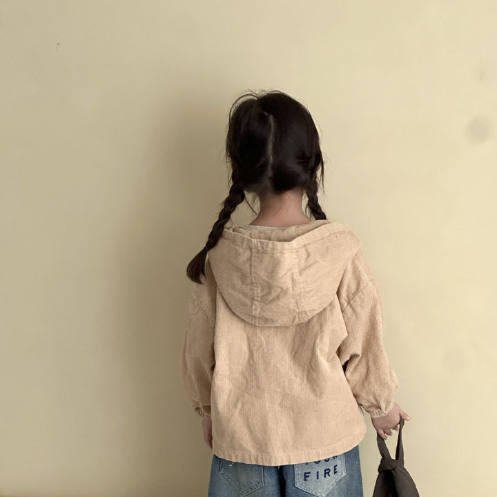 【80-150】コーデュロイフーディージャケット