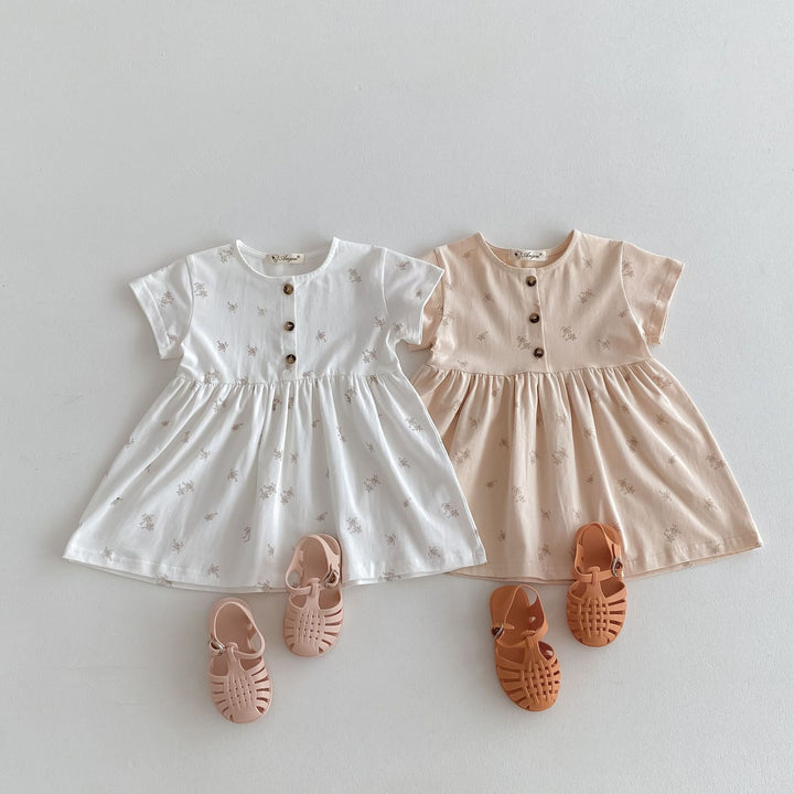 【80-130】パームツリー半袖ワンピース