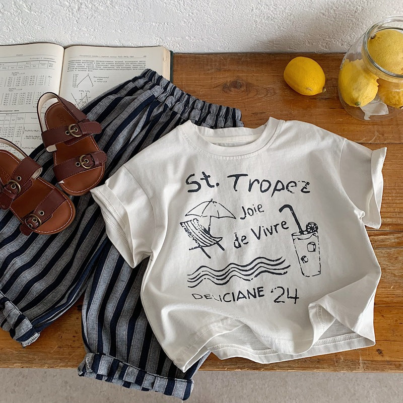 【80-130】マリンデザインTシャツ