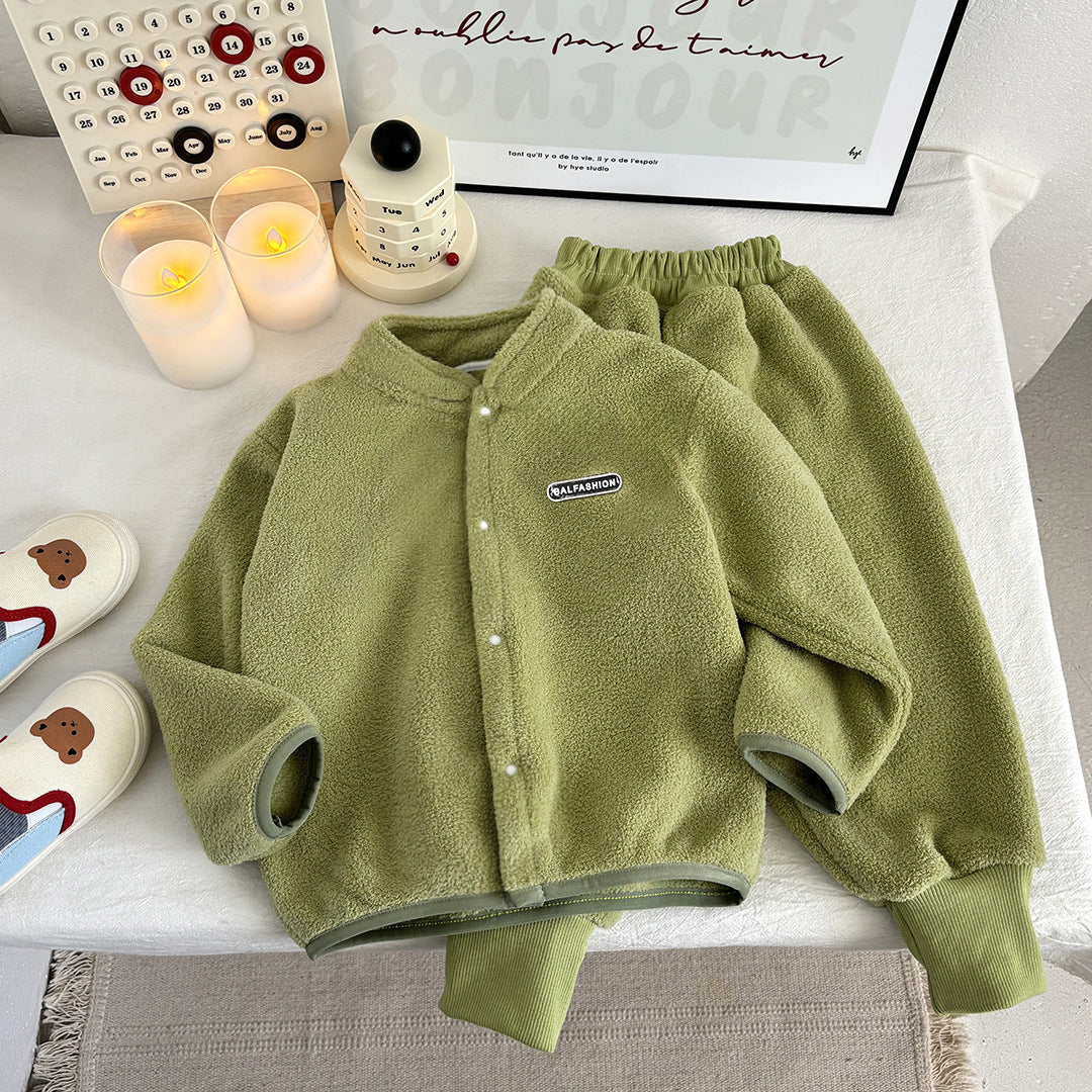 【80-140】前開きフリースセットアップ