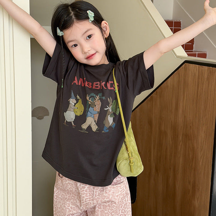【100-150】アニマルデザインTシャツ