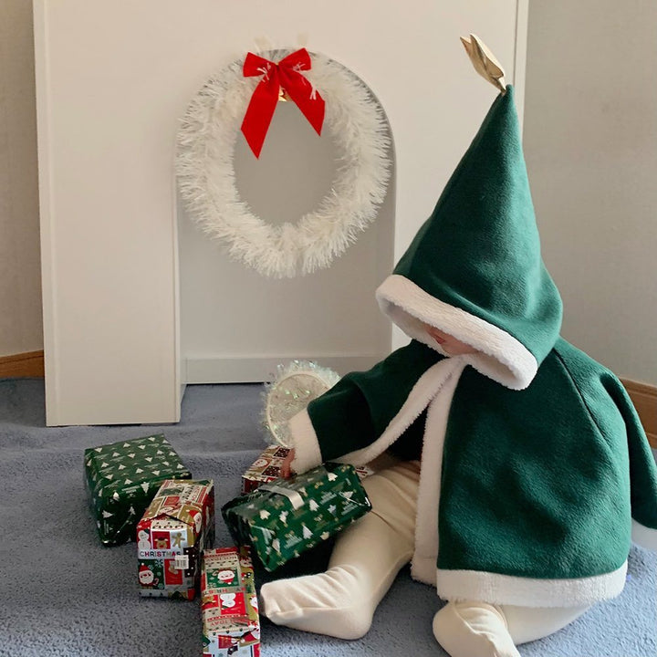 【73-100】クリスマスデザインポンチョ