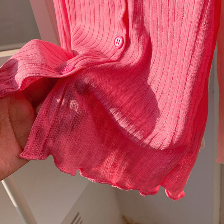 【90-140】リブメロウカーディガン