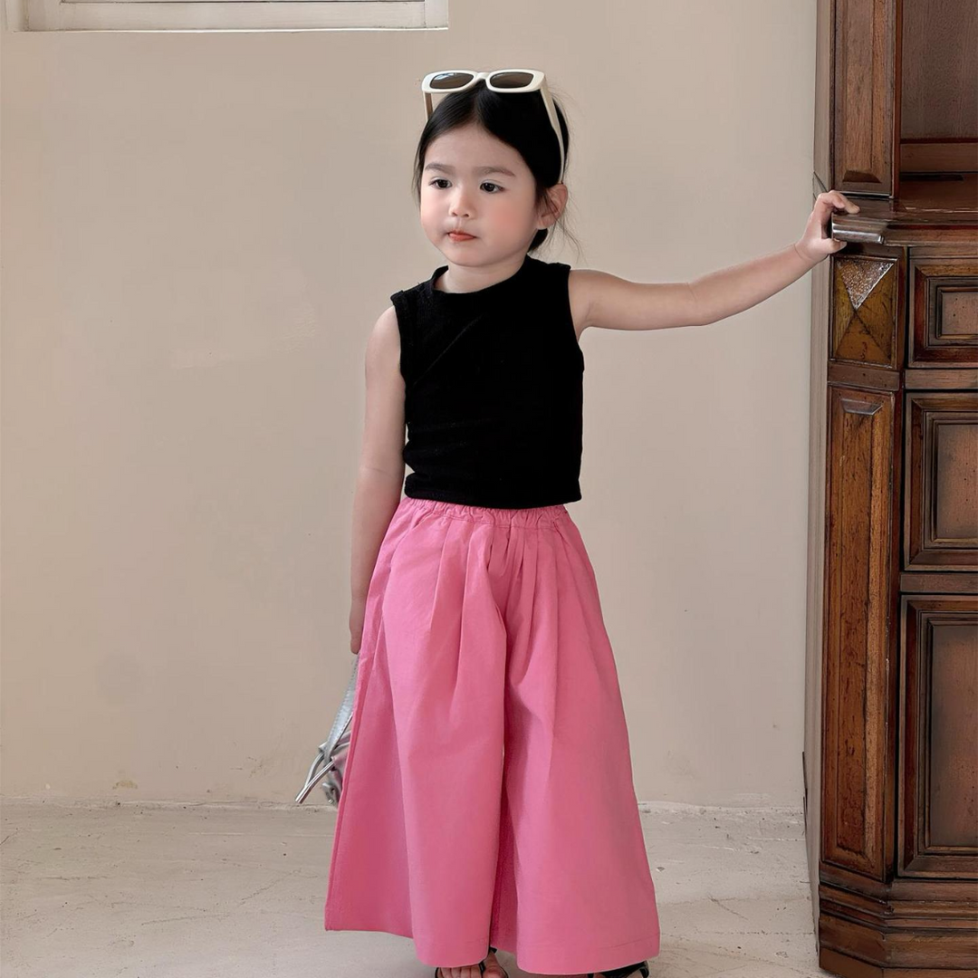 【90-140】ピンクワイドパンツ