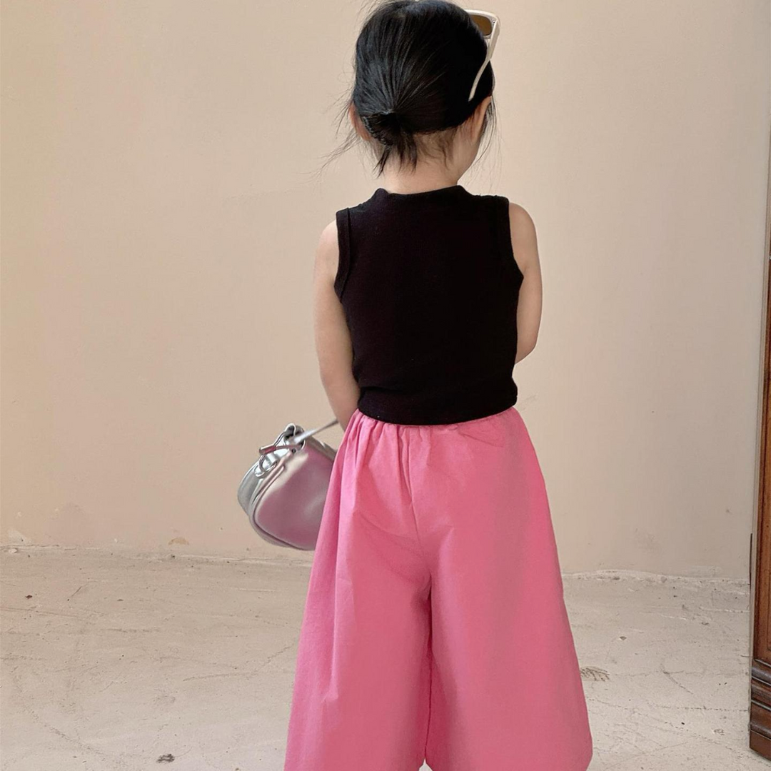 【90-140】ピンクワイドパンツ