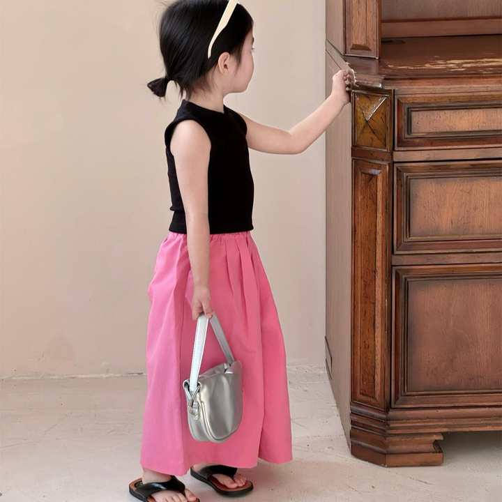 【90-140】ピンクワイドパンツ