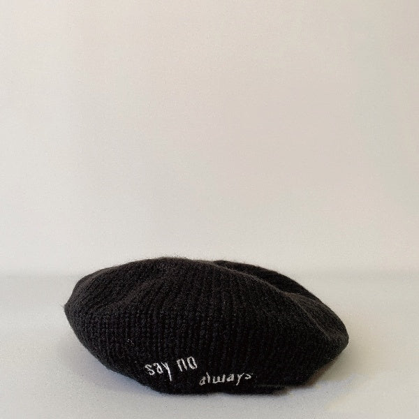 【kids】ワンポイント刺繍ニットベレー帽