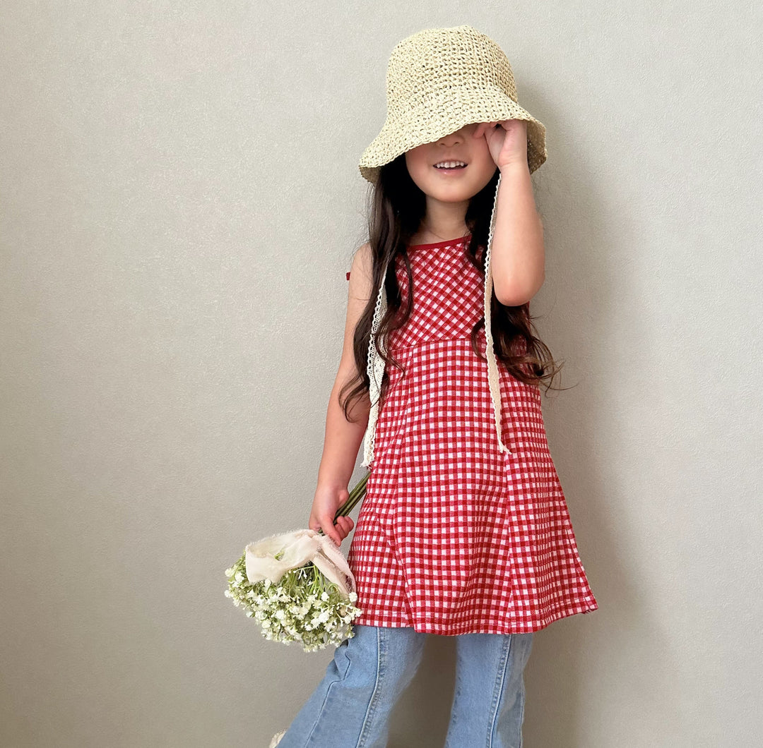 【48-52cm】レースリボンサマーハット