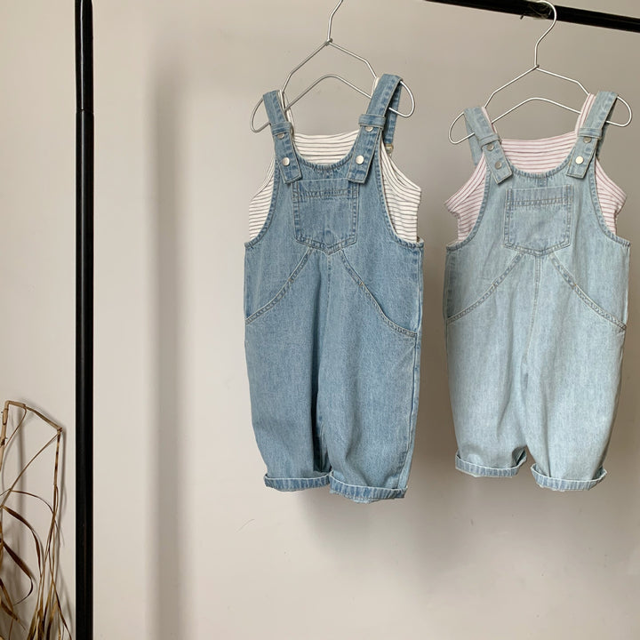 【baby＆kids】デニムボタンオーバーオール