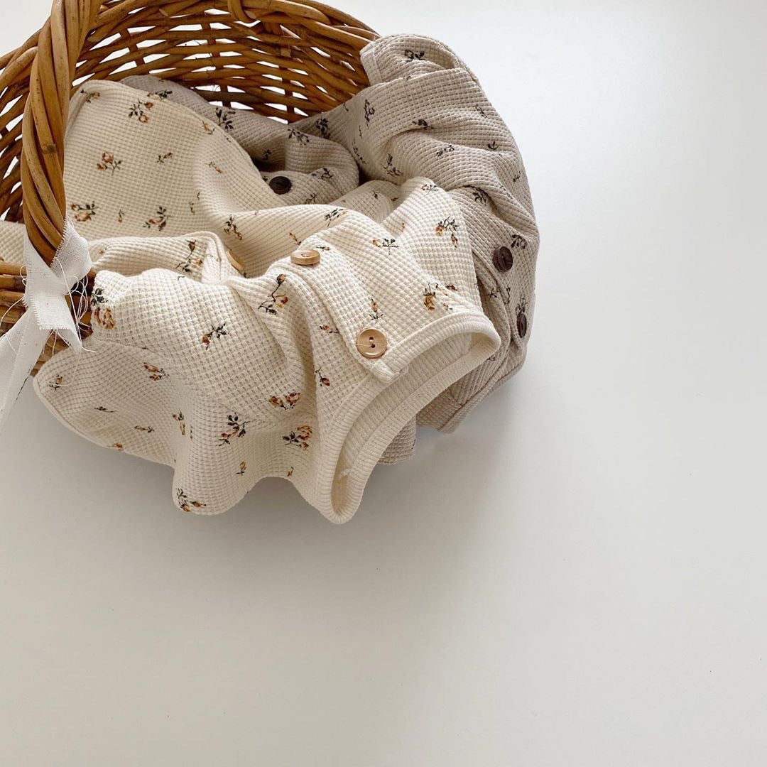 ナチュラルロンパースルームウェア&帽子