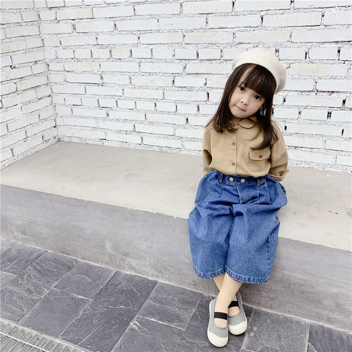 アンクル丈デニムワンドパンツ