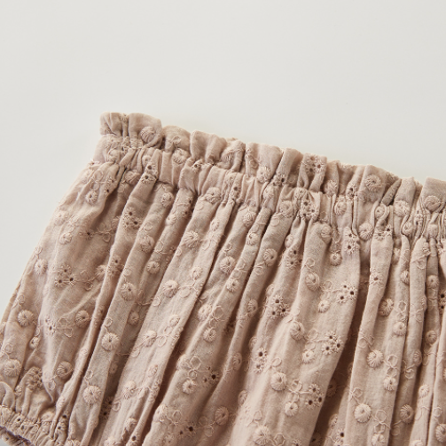 帽子付きシンプル刺繍セットアップ