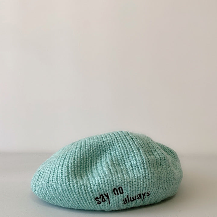【kids】ワンポイント刺繍ニットベレー帽