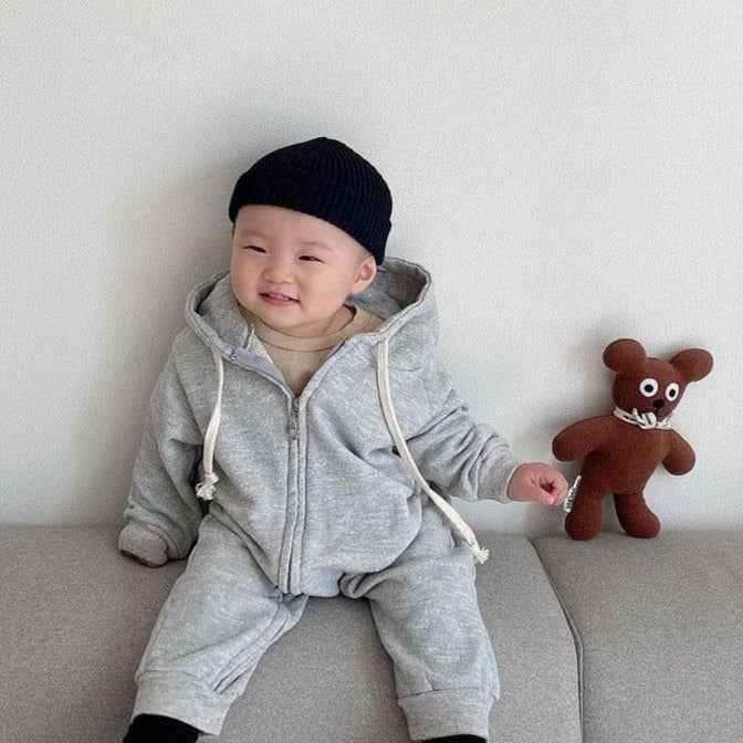 スウェットパーカーロンパース