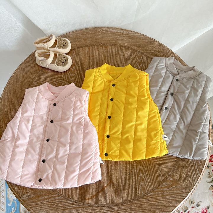 キルティングシンプルベスト
