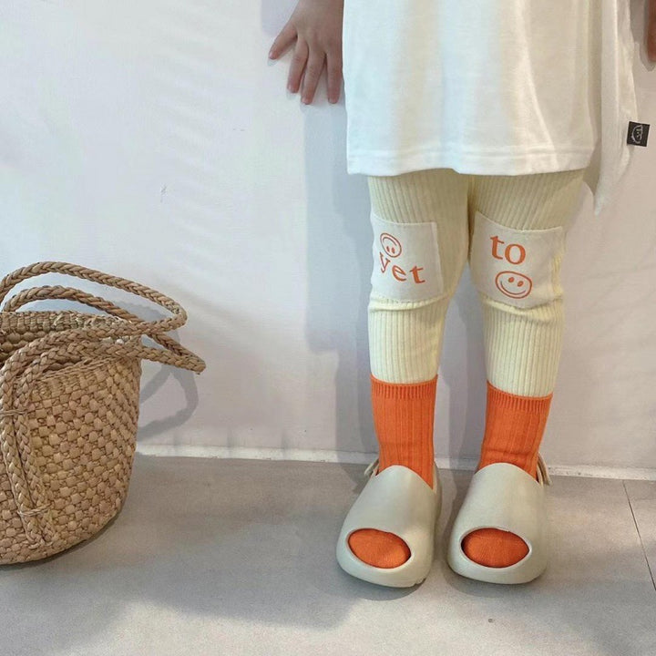 【baby＆kids】スマイルリブレギンスパンツ
