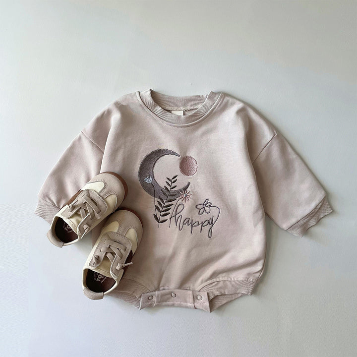 【baby】刺繍デザインロンパース