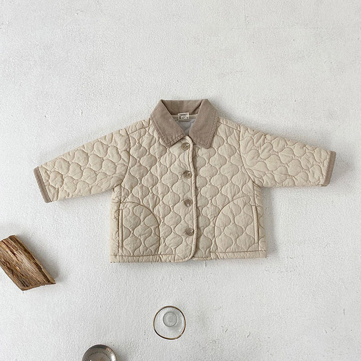 襟付キルティングアウター